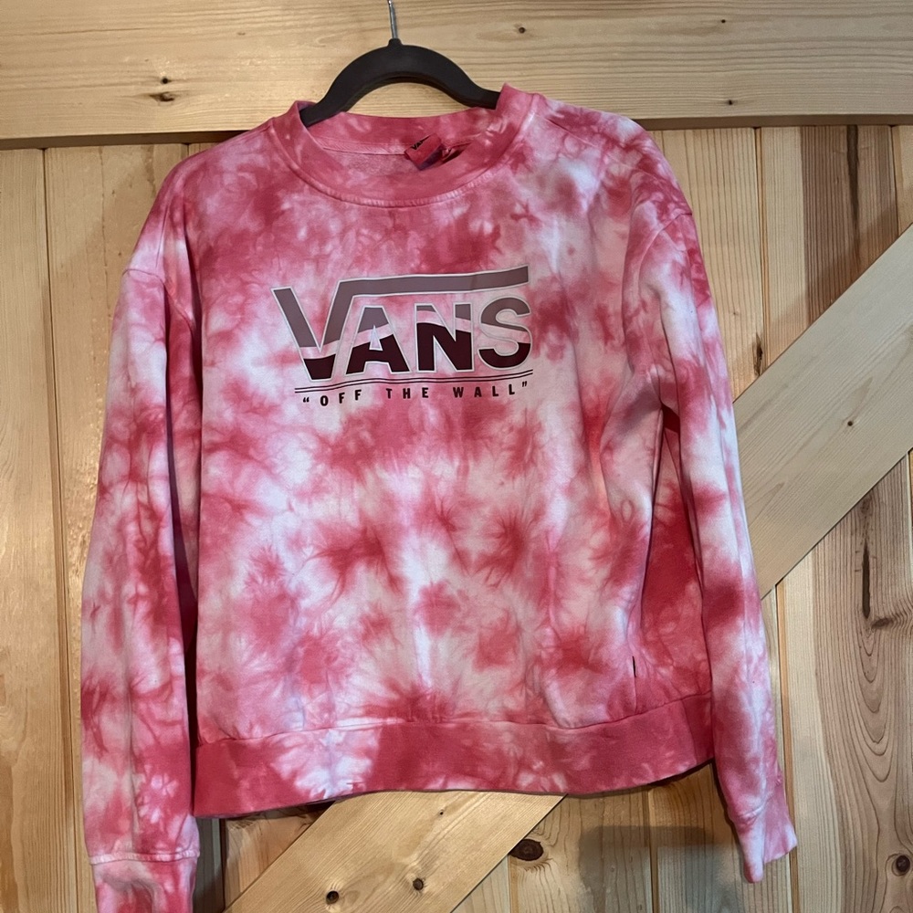 Worn once- Vans short crew sweatshirt size Medium